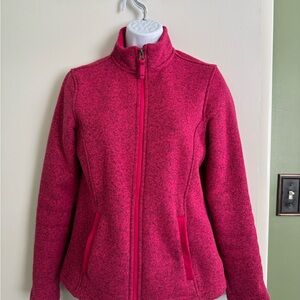 Lands' End Women's Vibrant Pink Fleece Jacket